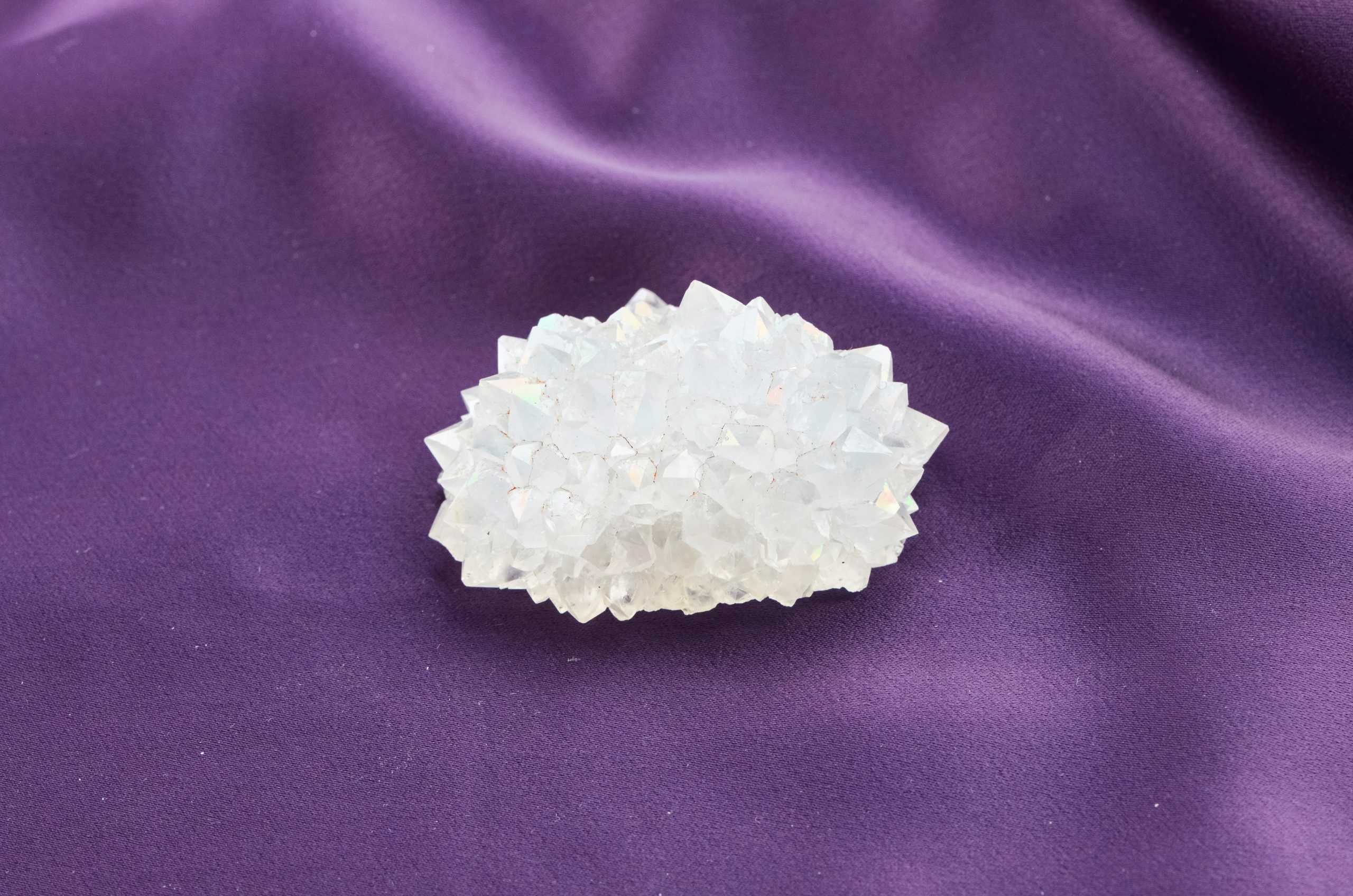 Prisme cristal arc en ciel avec quartz rose de Crystolvern bijoux p