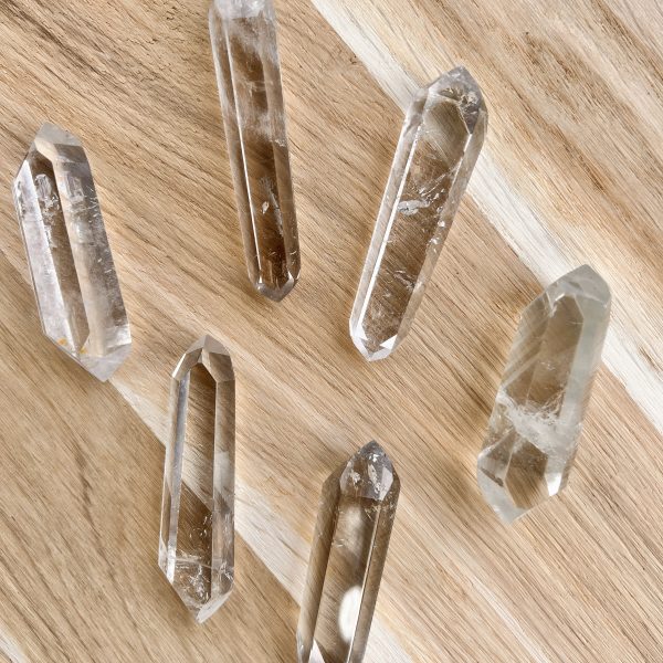quartz transparent biterminé